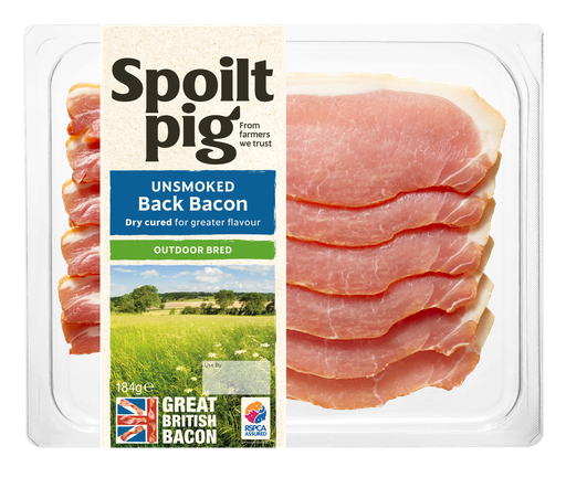 [6576] Spoilt Pig Bacon - Back Unsmoked 184g
