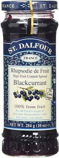 [7063] St Dalfour Jam - Blackcurrant X 6 X 284g