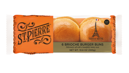 [13799] St Pierre Buns - Brioche Plain Burger 6pc