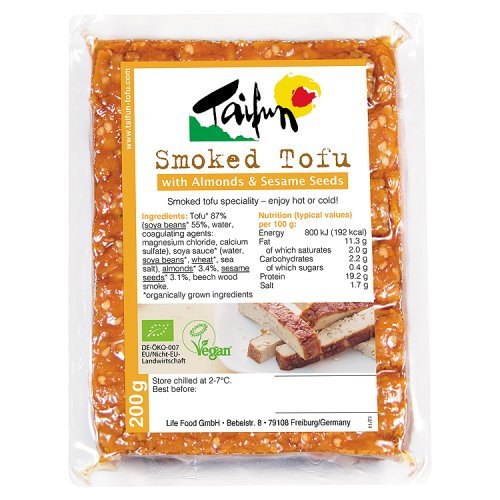 [4836] Taifun Organic Tofu Block - Smoked Almond Sesame 200g
