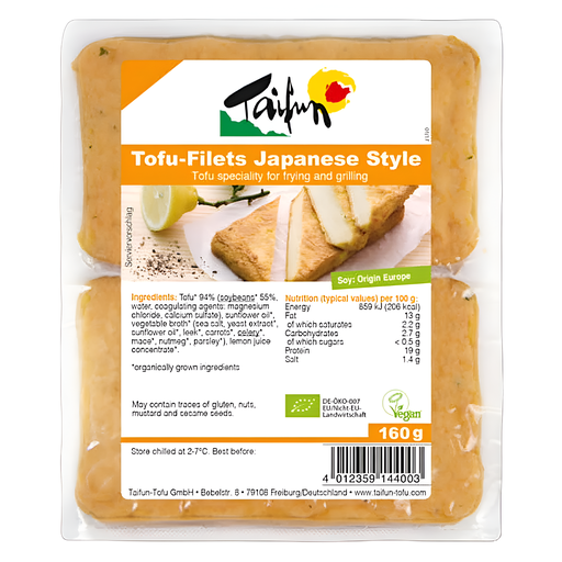 [5084] Taifun Organic Tofu Block - Fillets Japanese Style 160g