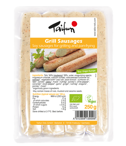[6104] Taifun Organic Tofu Sausages - Grill Sausages 250g