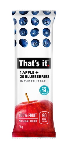 [13991] Thats It Fruit Bars - Apple and Blueberry X 12 X 35g
