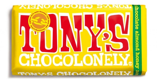 [6072] Tonys Chocolonely Chocolate - LARGE Milk Almond Honey Nougat X 15 X 180g