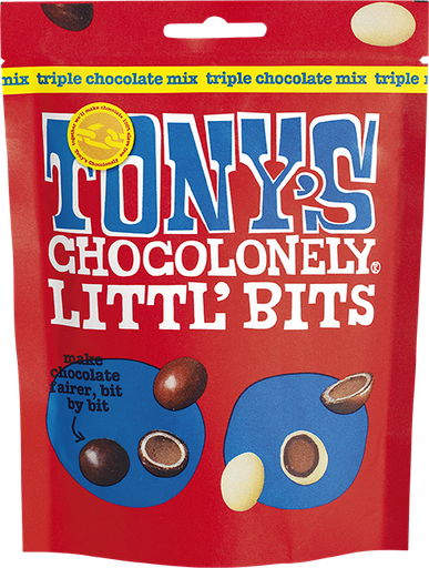 [11842] Tonys Chocolonely Littl Bits Mix - Triple Chocolate X 8 X 100g