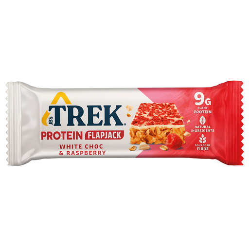 [11646] Trek Flapjack Bar - White Choc & Raspberry X 16 X 50g