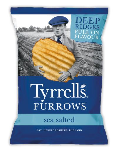 [7079] Tyrrells Furrows - Sea Salted X 8 X 150g