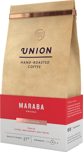 [5316] Union Coffee - WHOLE BEAN Maraba Rwanda X 4 X 200g