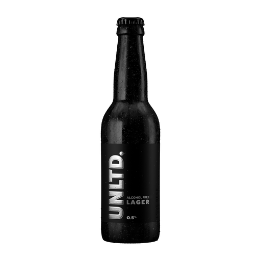 [13115] UNLTD Non Alcoholic Beer - BOTTLE Lager 0.5% ABV X 12 X 330ml