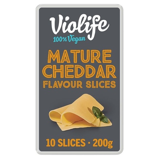 [10527] Violife Vegan Cheese - Mature Cheddar Slices 200g