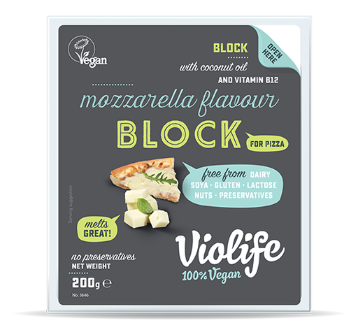 [5162] [30% OFF] Violife Vegan Cheese - Pizza Style Mozzarella Block 200g