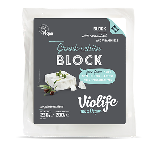 [5170] [30% OFF] Violife Vegan Cheese - Feta Greek Salad Block 200g
