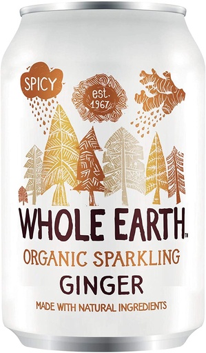 [9101] Whole Earth Organic Sparkling Drink - Ginger X 24 X 330ml