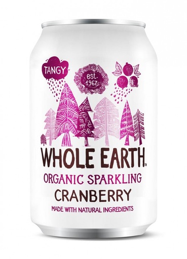 [9138] Whole Earth Organic Sparkling Drink - Cranberry X 24 X 330ml