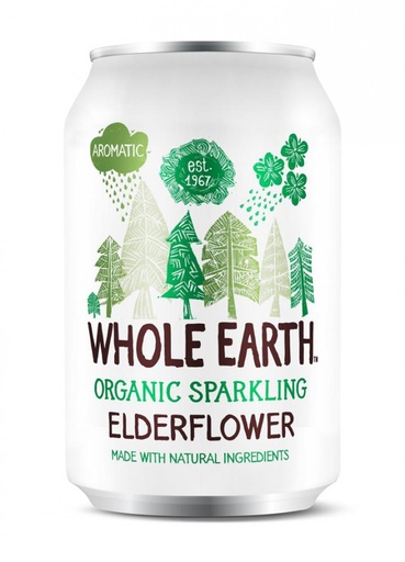 [9140] Whole Earth Organic Sparkling Drink - Elderflower X 24 X 330ml