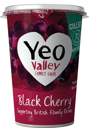 [4313] Yeo Valley Organic Fruit Yoghurt - Black Cherry 450g