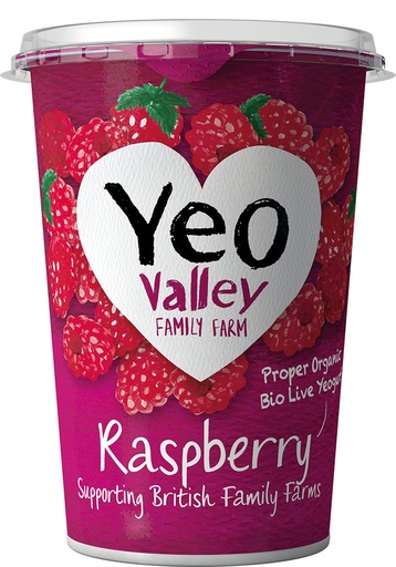 [4317] Yeo Valley Organic Fruit Yoghurt - Raspberry 450g