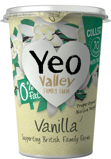 [4323] Yeo Valley Organic Fruit Yoghurt - Vanilla 450g