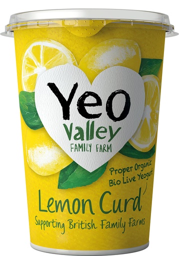 [4325] Yeo Valley Organic Fruit Yoghurt - Lemon Curd 450g