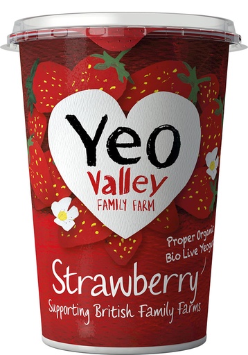[4327] Yeo Valley Organic Fruit Yoghurt - Strawberry 450g