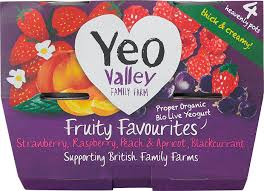 [8554] Yeo Valley Organic Fruit Yoghurt - Fruity Favourites (4x110g) 440g