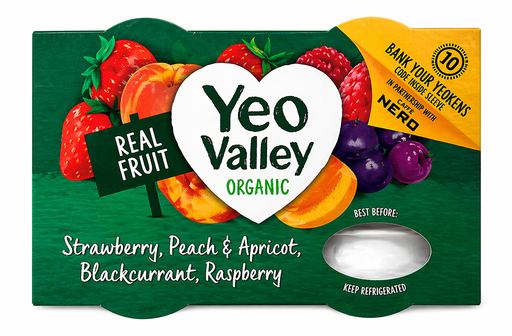 [8554] Yeo Valley Organic Fruit Yoghurt - Fruity Favourites (4x110g) 440g