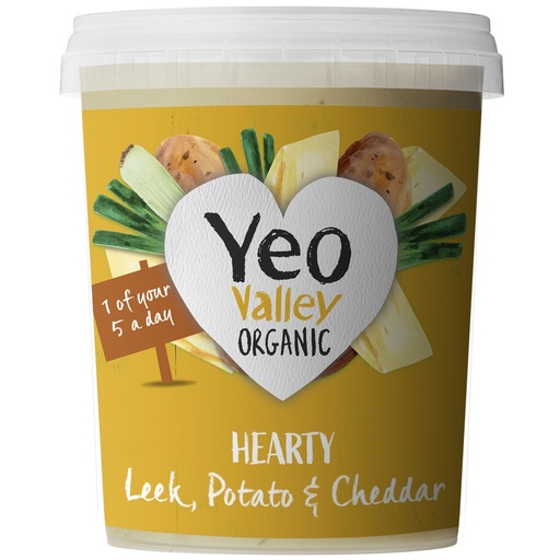 [11559] [20% OFF] Yeo Valley Organic Soup - Hearty Leek Potato and Cheddar 400g