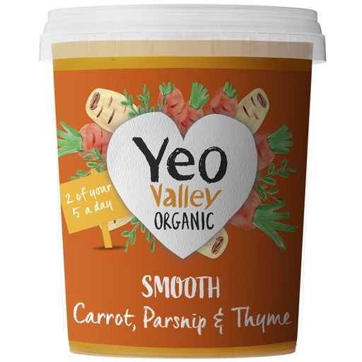 [11560] Yeo Valley Organic Soup - Smooth Carrot Parsnip and Thyme 400g