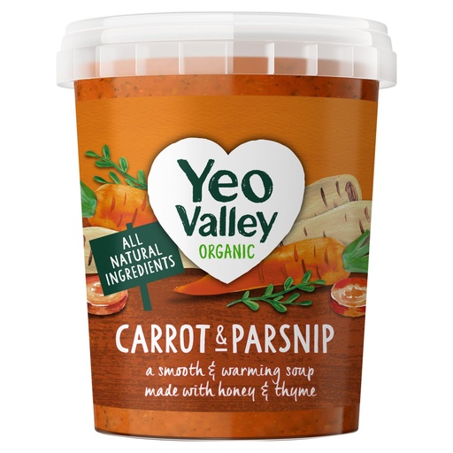 [11560] Yeo Valley Organic Soup - Smooth Carrot Parsnip and Thyme 400g