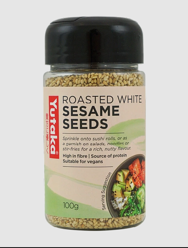 [12255] Yutaka Japanese Condiments - Roasted White Sesame Seeds X 8 X 100g