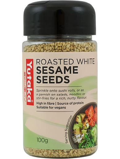 [12255] Yutaka Japanese Condiments - Roasted White Sesame Seeds X 8 X 100g