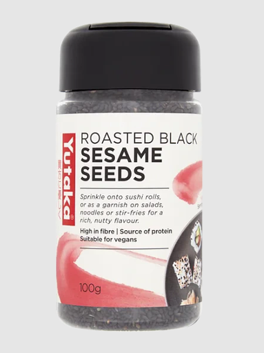 [12256] Yutaka Japanese Condiments - Roasted Black Sesame Seeds 100g X 8 X 100g