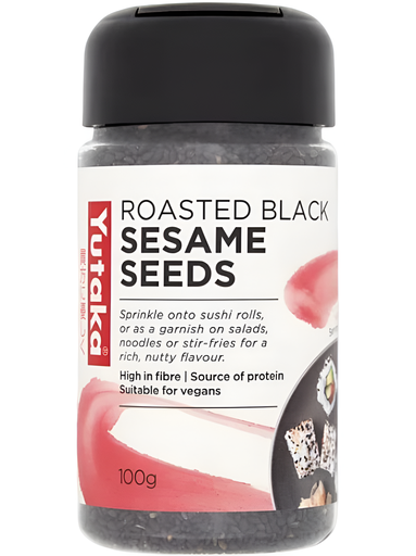 [12256] Yutaka Japanese Condiments - Roasted Black Sesame Seeds 100g X 8 X 100g