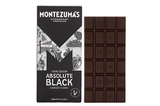 [14121] Montezumas Vegan Chocolate Bars - Absolute Black X 12 X 90g