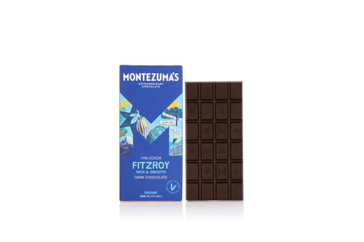 [14124] [20% OFF] Montezumas Vegan Chocolate Bars - DARK 74% Fitz Roy X 12 X 90g