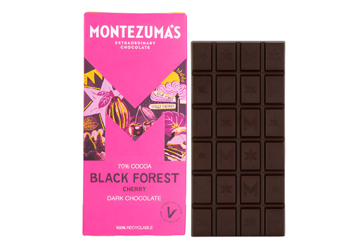 [14129] Montezumas Vegan Chocolate Bars - DARK 70% Black Forest X 12 X 90g