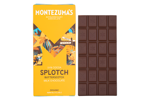 [14132] Montezumas Chocolate Bars - MILK 51% Splotch X 12 X 90g