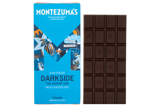 [14133] [PRODUCTION ISSUE] [20% OFF] Montezumas Chocolate Bars - MILK 51% Dark Side X 12 X 90g