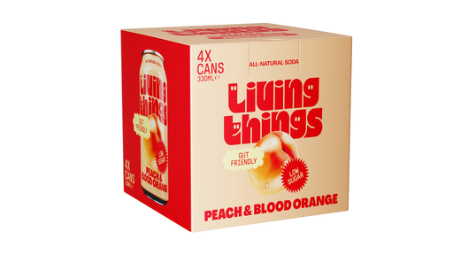 [14151] Living Things Soda MPK - Peach and Blood Orange (4x330ml)