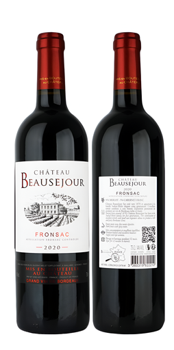 [14165] Chateau Beausejour Red Wine - Merlot Cabernet Fronsac 2020 14% ABV X 6 X 750ml