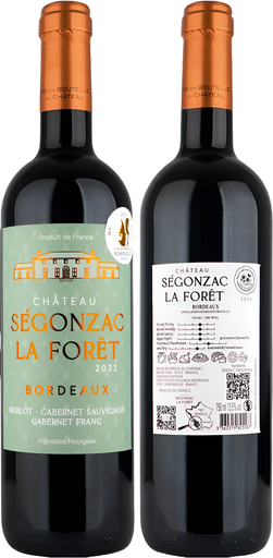 [14169] Chateau Segonzac La Foret Red Wine - Bordeaux Rouge 2022 13.5% ABV X 6 X 750ml FRANCE