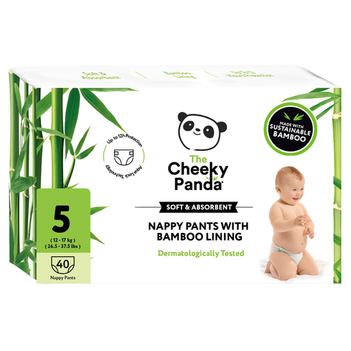 [14171] The Cheeky Panda Bamboo Nappies - Pull up Size 5 40pc