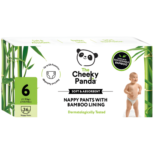 [14172] [15% OFF] Cheeky Panda Bamboo Nappies - Pull up Size 6 36pc