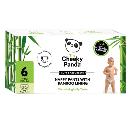 [14172] The Cheeky Panda Bamboo Nappies - Pull up Size 6 36pc