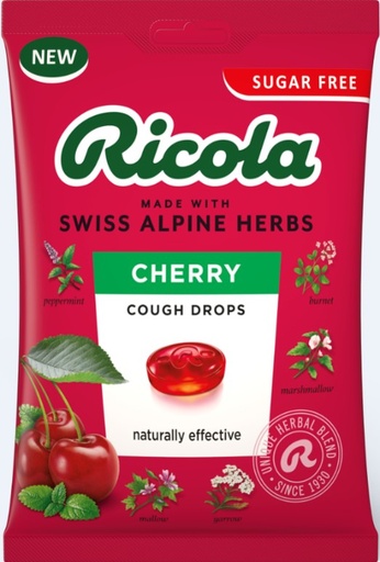 [14173] Ricola Cough Drops - BAG Eucalyptus Cherry X 12 X 70g