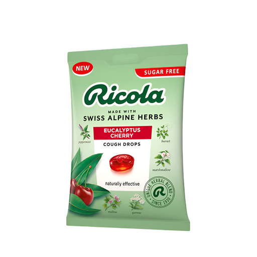[14173] Ricola Cough Drops - BAG Eucalyptus Cherry X 12 X 70g