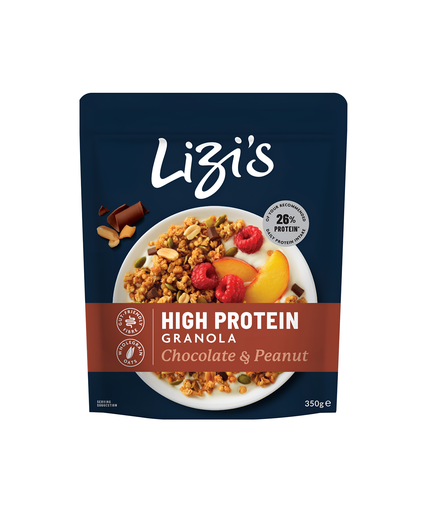 [14185] Lizis Granola - High Protein Chocolate n Peanut 350g