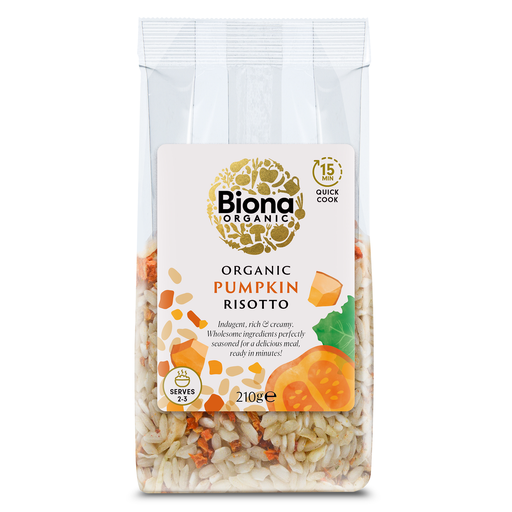 [14219] Biona Organic Ready Meals - Pumpkin Risotto X 8 X 210g