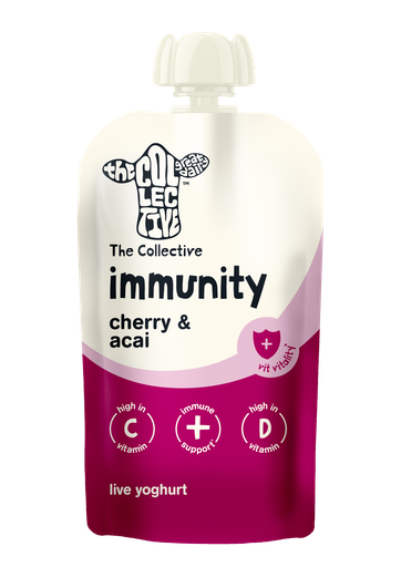 [14233] The Collective Yoghurt Pouches - Immunity Cherry and Acai X 6 X 130g