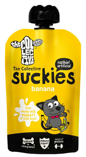 [14235] The Collective Suckies Kids Yoghurt Pouches - Banana X 6 X 90g